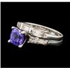 Image 2 : 14KT White Gold 1.87 ctw Tanzanite and Diamond Ring