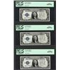 Image 1 : (3) Consecutive 1928A $1 Funnyback Silver Certificate Notes Fr.1601 PCGS Gem New