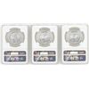 Image 2 : Lot of (3) 1985Mo 1 Onza Silver Libertad Coins NGC MS66