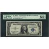 Image 1 : 1935A $1 Experimental Silver Certificate Note Fr.1609 PMG Choice Uncirculated 64