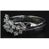 Image 2 : 14KT White Gold 0.30 ctw Cluster Band Ring