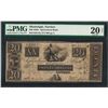 Image 1 : 1830's $20 Agricultural Bank Obsolete Note PMG Very Fine 20 NET