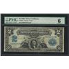 Image 1 : 1899 $2 Mini Porthole Silver Certificate Note Fr.251 PMG Very Good 6