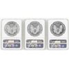 Image 2 : Lot of (3) $1 American Silver Eagle Coins NGC MS69