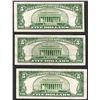 Image 2 : Lot of (3) 1934D $5 Silver Certificate Notes