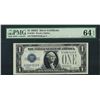 Image 1 : 1928A $1 Funnyback Silver Certificate Note Fr.1601 PMG Choice Uncirculated 64EPQ