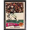 Image 1 : 1975 Topps #500 OJ Simpson Buffalo Bills Football Card
