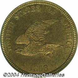 1858 P1C Flying Eagle Cent, Judd-202,