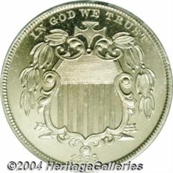 1866 5C Shield Five Cents, Judd-507,