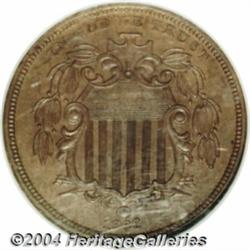 1866 5C Shield Five Cents, Judd-508,