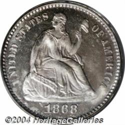 1868 H10C Half Dime, Judd-638, Pollock-710,