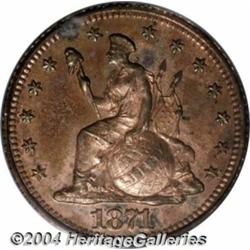 1871 H10C Standard Silver Half Dime,