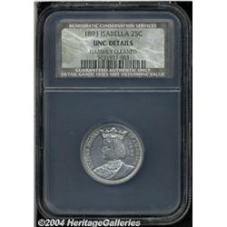 1893 25C Isabella Quarter MS60 Details,
