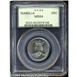 1893 25C Isabella Quarter MS64 PCGS. Well