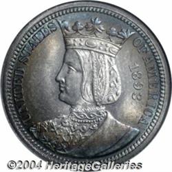 1893 25C Isabella Quarter MS65 NGC. Impeccable