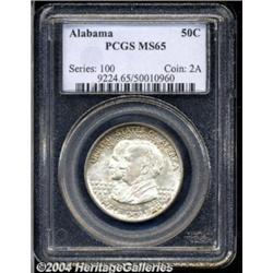 1921 50C Alabama MS65 PCGS. Blushes of apricot