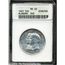 1921 50C Alabama 2x2 MS63 ANACS. Pastel