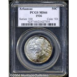 1936 50C Arkansas MS66 PCGS. The top of the