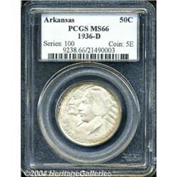 1936-D 50C Arkansas MS66 PCGS. Pleasing lilac