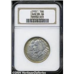 1937 50C Arkansas MS66 NGC. The satiny mint