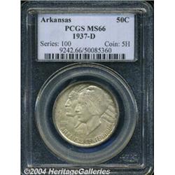 1937-D 50C Arkansas MS66 PCGS. Sharply struck