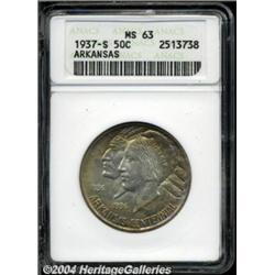 1937-S 50C Arkansas MS63 ANACS. Well struck