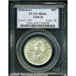 1938-D 50C Arkansas MS66 PCGS. Fully struck,