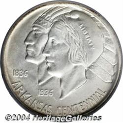 1939 50C Arkansas MS66 PCGS. A sharply struck