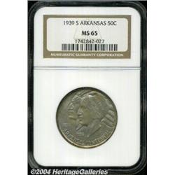 1939-S 50C Arkansas MS65 NGC. Medium gray
