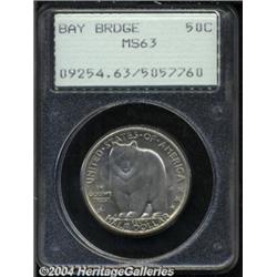 1936-S 50C Bay Bridge MS63 PCGS. Well struck
