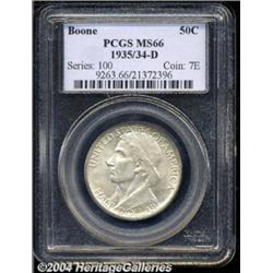 1935/34-D 50C Boone MS66 PCGS. A light film of