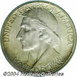 1935/34-S 50C Boone MS67 PCGS. A fully satiny