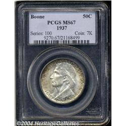 1937 50C Boone MS67 PCGS. The bright, satiny