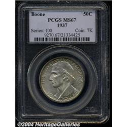 1937 50C Boone MS67 PCGS. Fully struck with