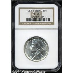 1937-D 50C Boone MS66 NGC. Fully struck with
