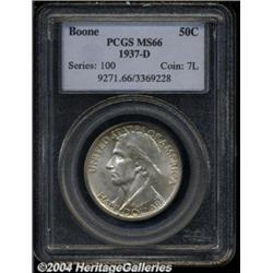 1937-D 50C Boone MS66 PCGS. The brilliant