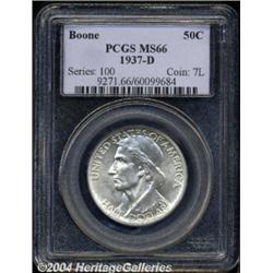 1937-D 50C Boone MS66 PCGS. Brilliant