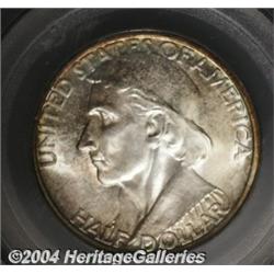 1937-D 50C Boone MS67 PCGS. Pale golden