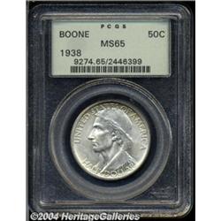 1938 50C Boone MS65 PCGS. Untoned and sharp