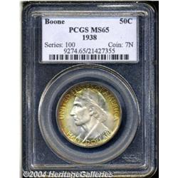 1938 50C Boone MS65 PCGS. Outstanding mint