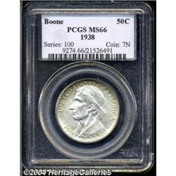 1938 50C Boone MS66 PCGS. Speckled pepper-like