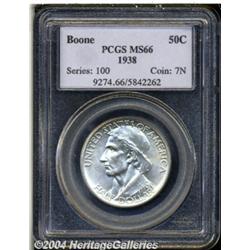 1938 50C Boone MS66 PCGS. A solid white