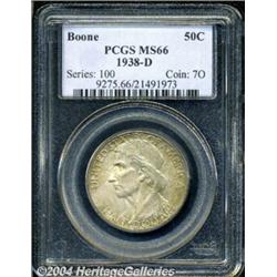 1938-D 50C Boone MS66 PCGS. The underlying