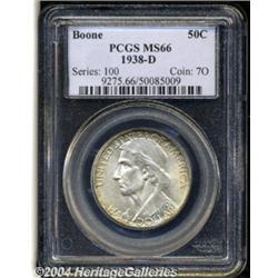 1938-D 50C Boone MS66 PCGS. Light gold toning