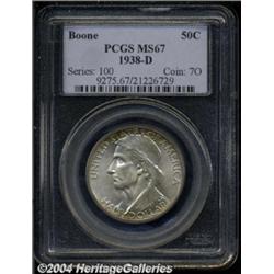 1938-D 50C Boone MS67 PCGS. Fully struck,