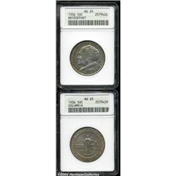1936 50C Bridgeport MS65 ANACS, freckles of