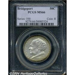 1936 50C Bridgeport MS66 PCGS. Unusually