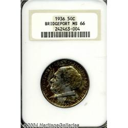 1936 50C Bridgeport MS66 NGC. Mottled,