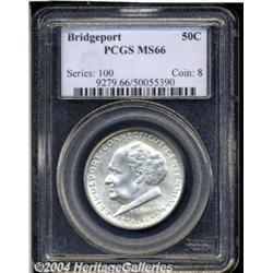1936 50C Bridgeport MS66 PCGS. Nearly untoned,