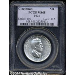 1936 50C Cincinnati MS65 PCGS. The light honey
